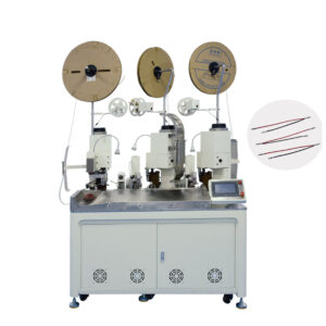 Two Wire Three End Cutting Stripping Terminal Crimping Machine
