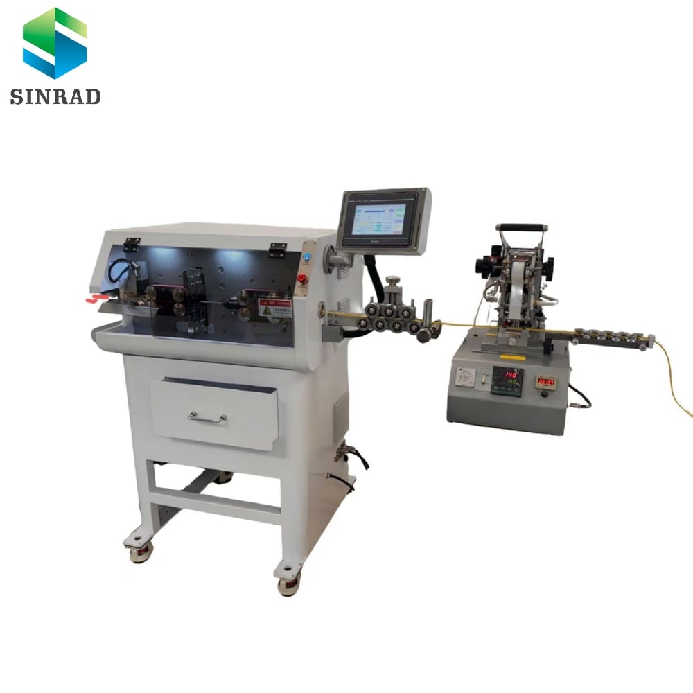 Auto Cable Cutting Stripping Machine with Industrial Hot Stamping Machine for Wire Cable Marking