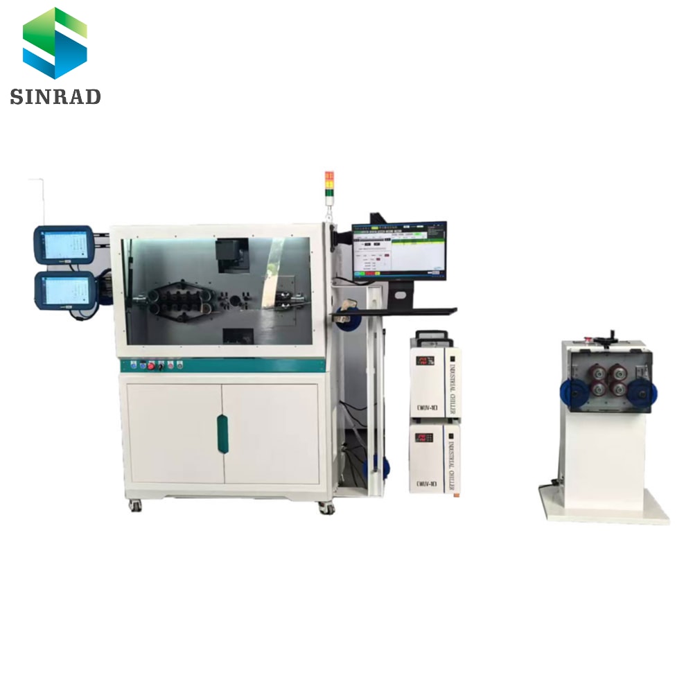 Full Auto 30mm² Wire Cutting Stripping Machine with 5W UV Laser Marking System and MES Control System